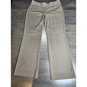 Express Women's Pants Brown Size 10R Editor Mid Rise Career Wide Leg Flared